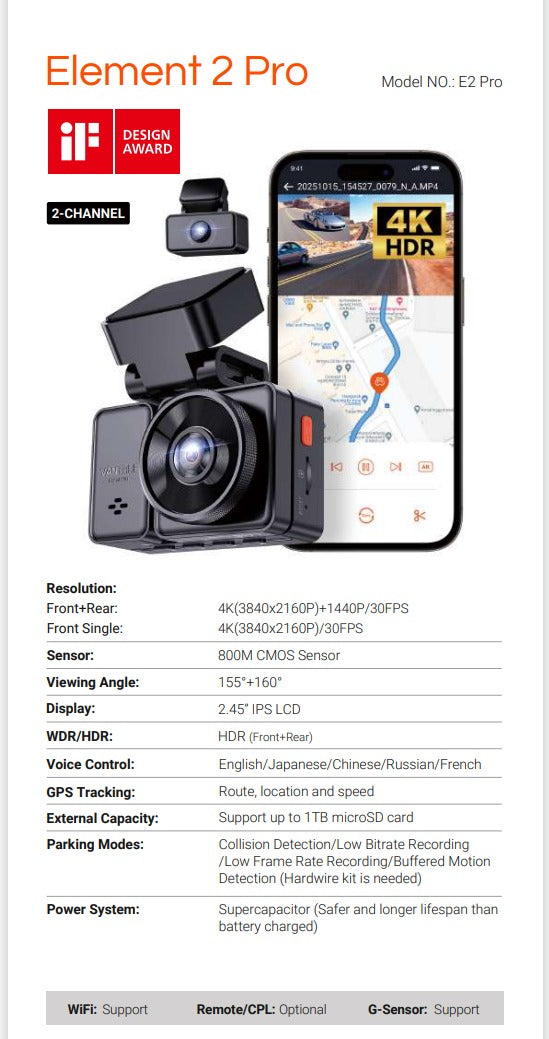 Vantrue E2 Pro