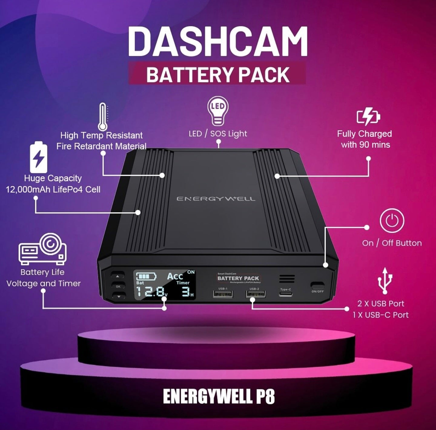 EnergyWell P8 Batterie