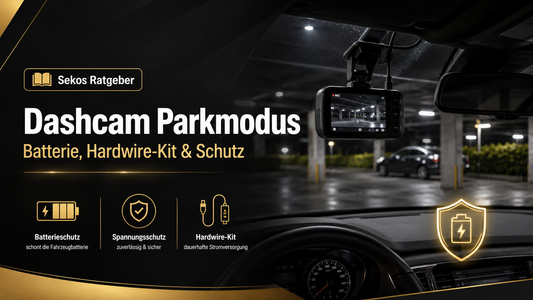 Dashcam Parkmodus: Batterie, Hardwire-Kit & Spannungswächter erklärt