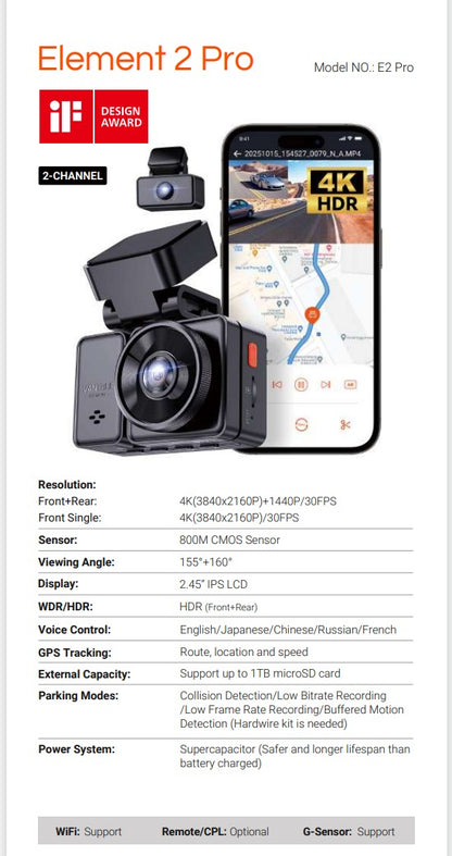 Vantrue E2 Pro
